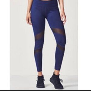 Fabletics Navy & Black Gaviota Hot Mesh Legging